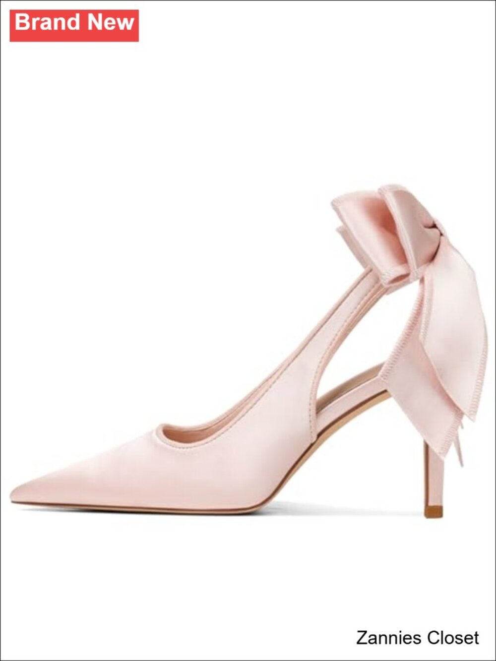 ✨ Mattiventon Slingback Heels for Women Pointed Closed Toe Bow Wedding Pumps
